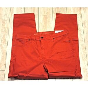 Chicos 2.5P So Slimming‎ Girlfriend Ankle Pants Petite Red Taper Leg Stretch NWT